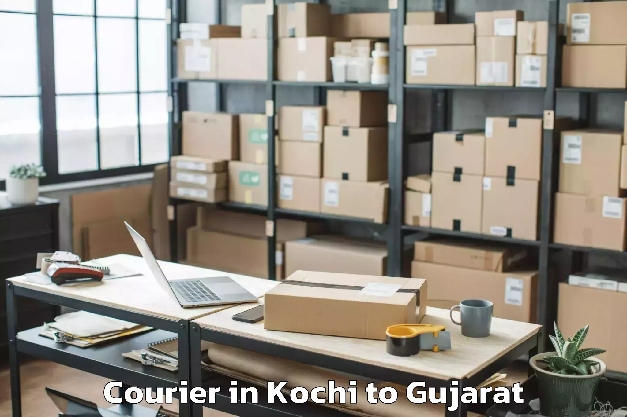 Top Kochi to Vaghodia Courier Available